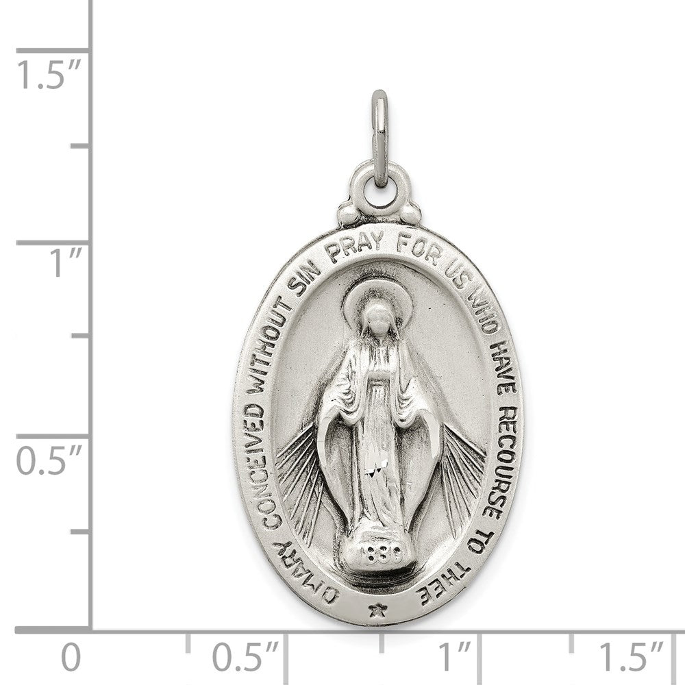 Sterlingsilber Antikisiert Wundertätig Medaille
