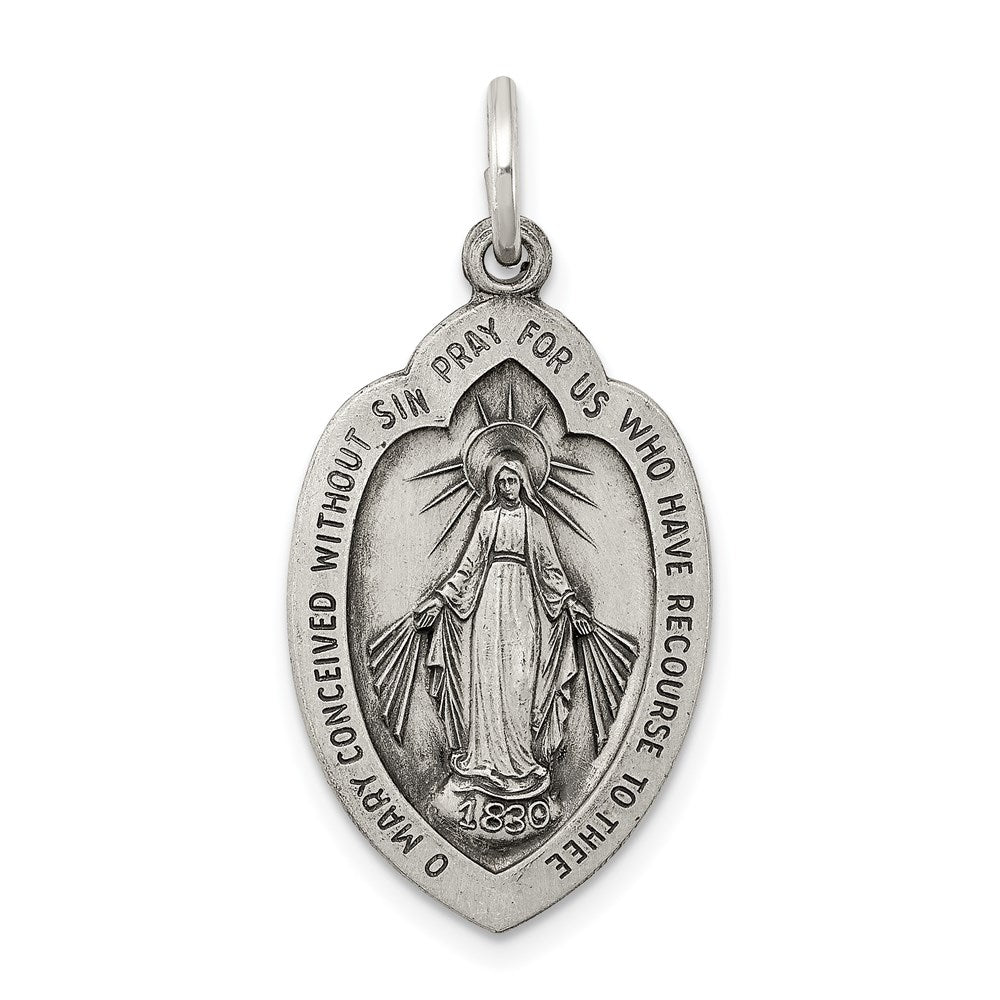Sterlingsilber Antikisiert Wundertätig Medaille