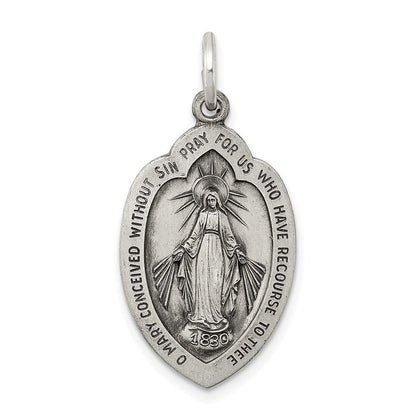 Sterlingsilber Antikisiert Wundertätig Medaille