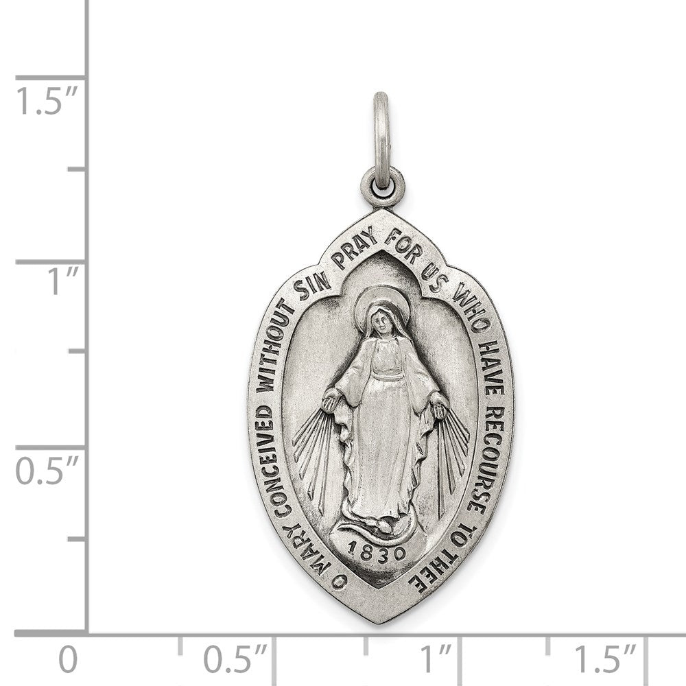Sterlingsilber Antikisiert Wundertätig Medaille