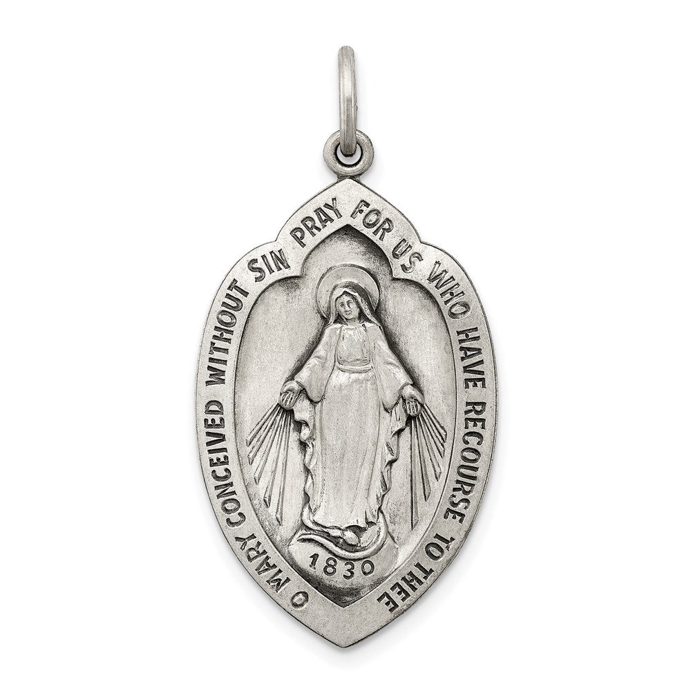 Sterlingsilber Antikisiert Wundertätig Medaille