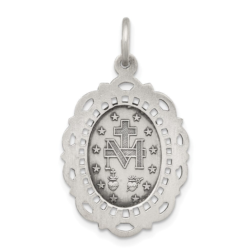 Sterlingsilber Antikisiert Wundertätig Medaille