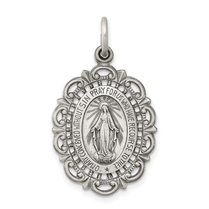 Sterlingsilber Antikisiert Wundertätig Medaille