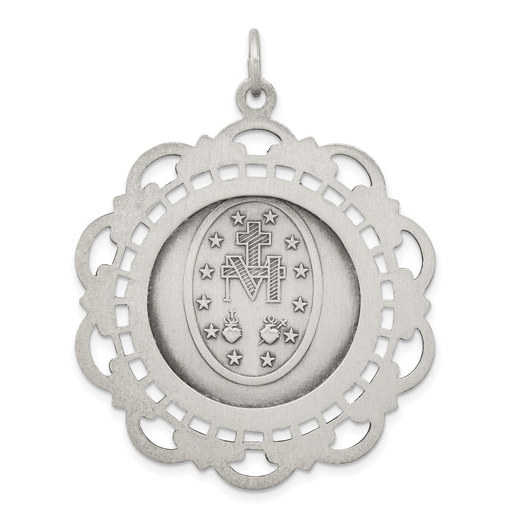 Sterlingsilber Antikisiert Wundertätig Medaille
