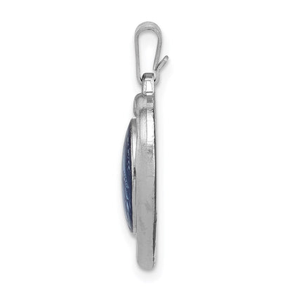 Sterlingsilber Rhodiniert Wundertätig Herz Medaille