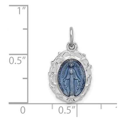Sterlingsilber Rhodiniert Wundertätig Medaille