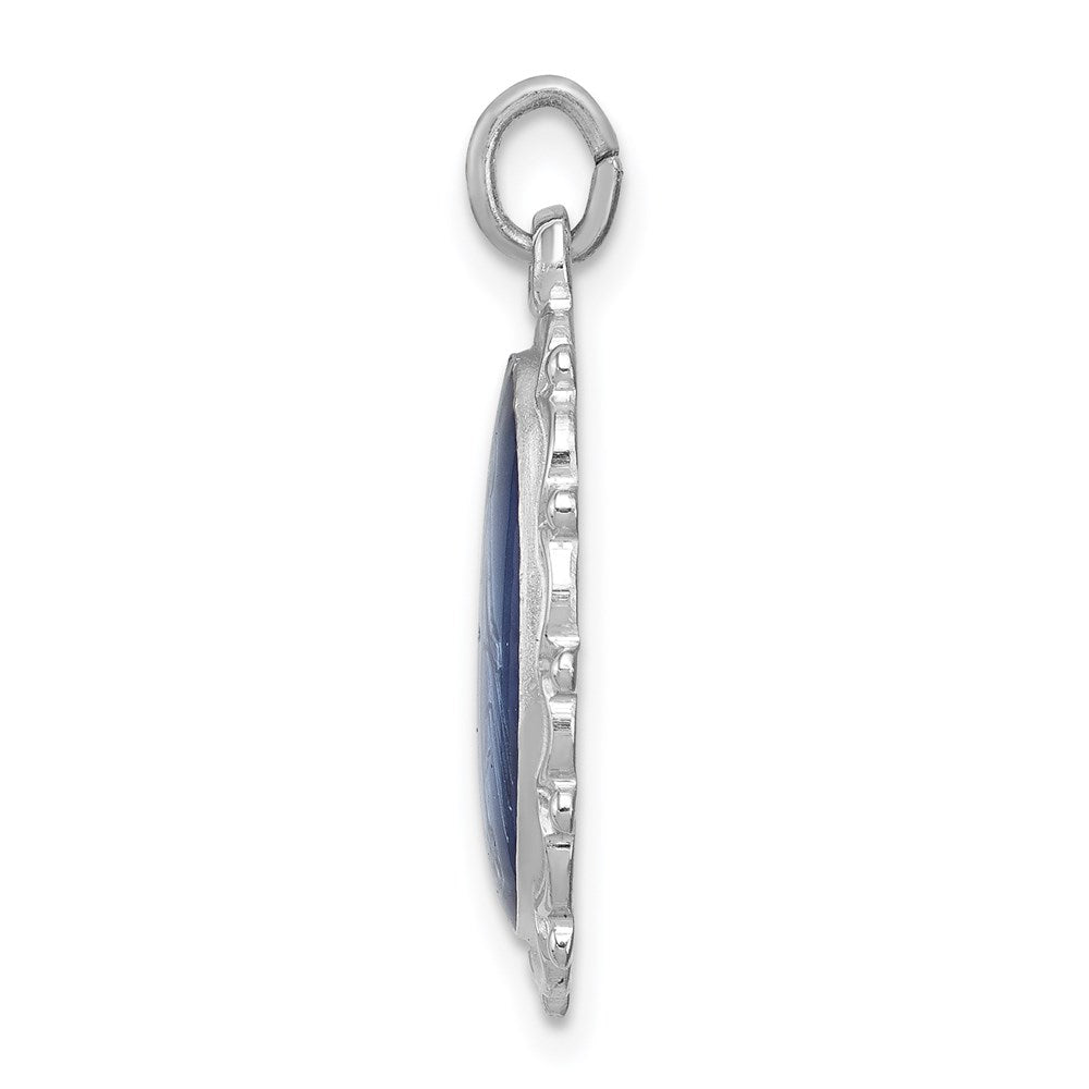 Sterlingsilber Rhodiniert Wundertätig Medaille