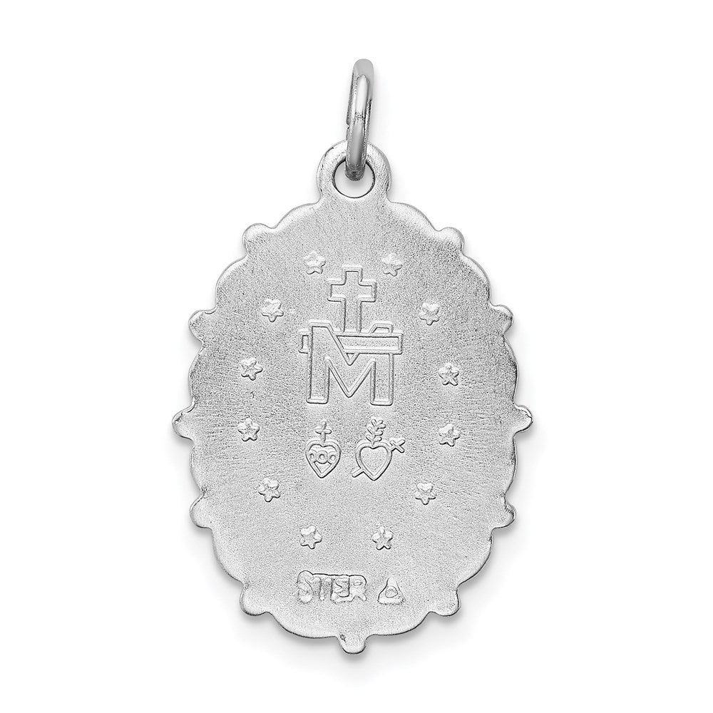 Sterlingsilber Rhodiniert Wundertätig Medaille