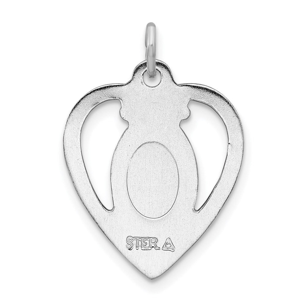Sterlingsilber Rhodiniert Wundertätig Herz Medaille