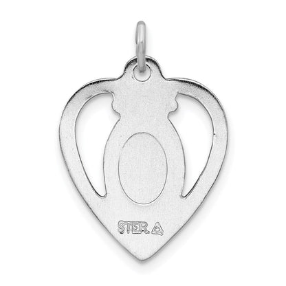 Sterlingsilber Rhodiniert Wundertätig Herz Medaille