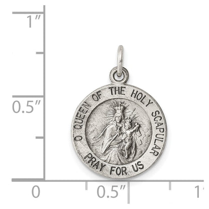 Sterlingsilber Antikisiert Queen Of The Heilig Scapular Medaille