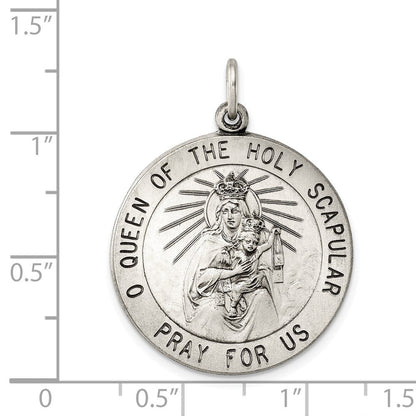 Sterlingsilber Antikisiert Queen Of The Heilig Scapular Medaille