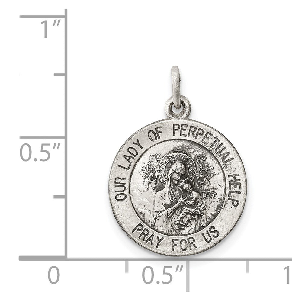 Sterlingsilber Antikisiert Our Damen Of Perpetual Help Medaille