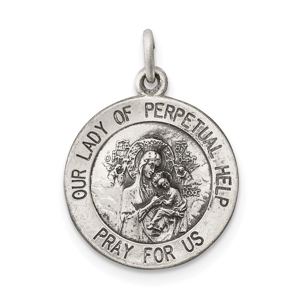 Sterlingsilber Antikisiert Our Damen Of Perpetual Help Medaille