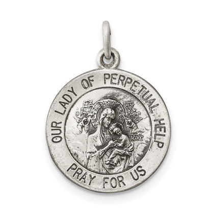 Sterlingsilber Antikisiert Our Damen Of Perpetual Help Medaille