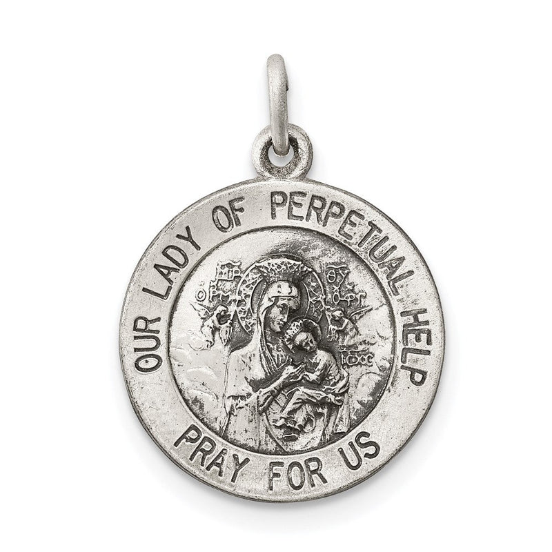 Sterlingsilber Antikisiert Our Damen Of Perpetual Help Medaille