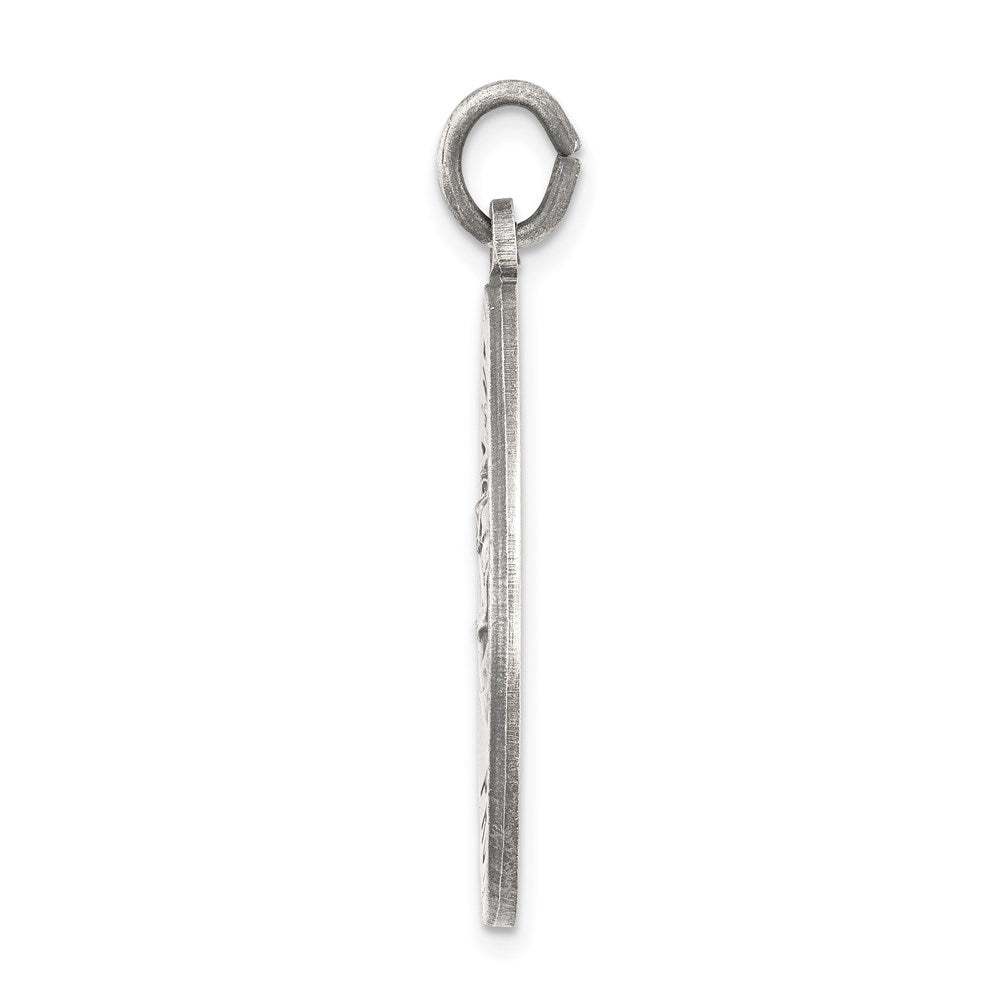 Sterlingsilber Antikisiert St. Christopher Medaille