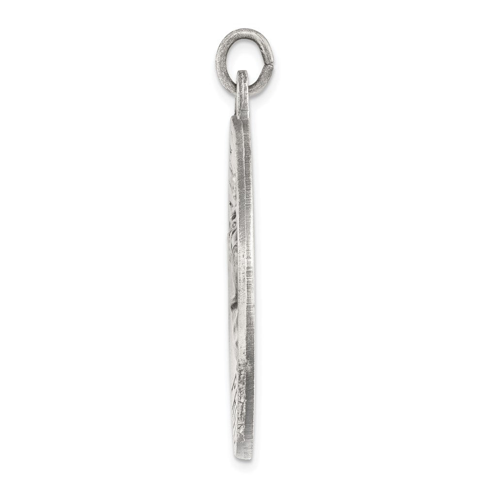 Sterlingsilber Antikisiert St. Christopher Medaille