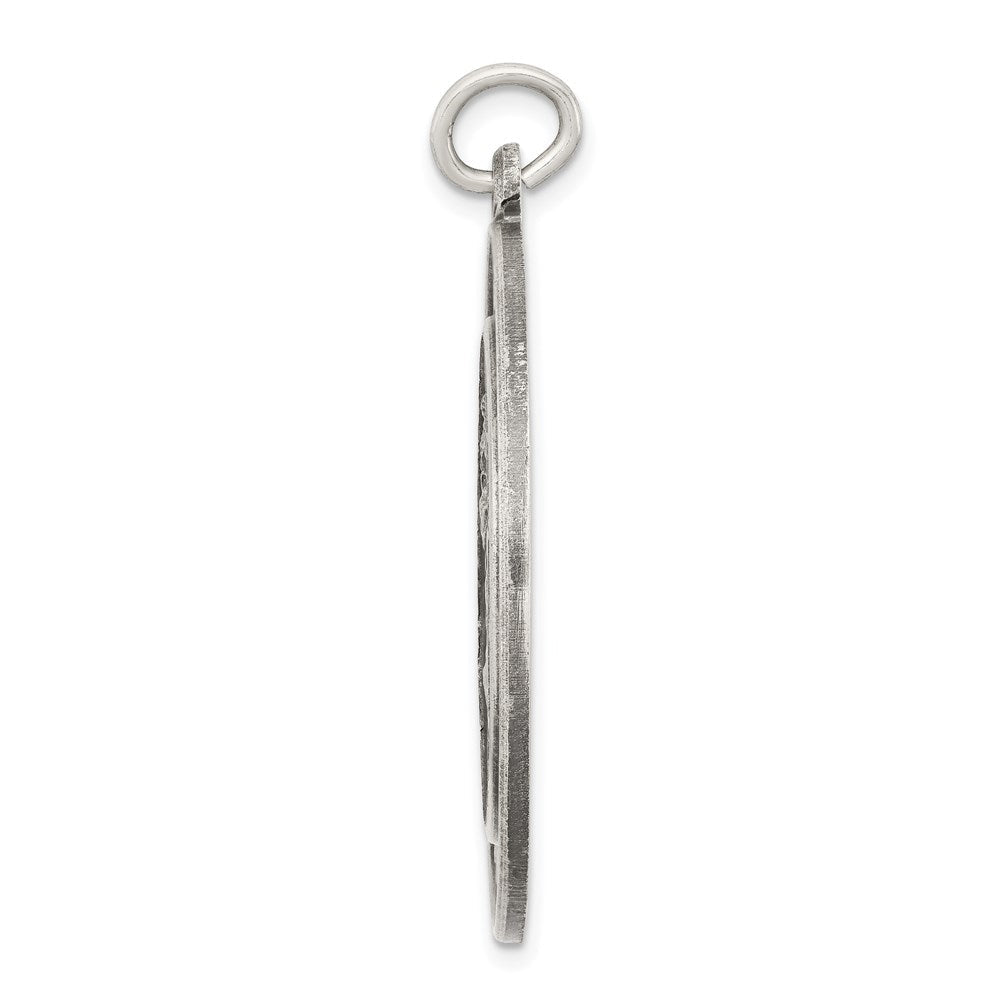 Sterlingsilber Antikisiert St. Christopher Medaille
