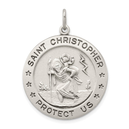Sterlingsilber Antikisiert St. Christopher Medaille