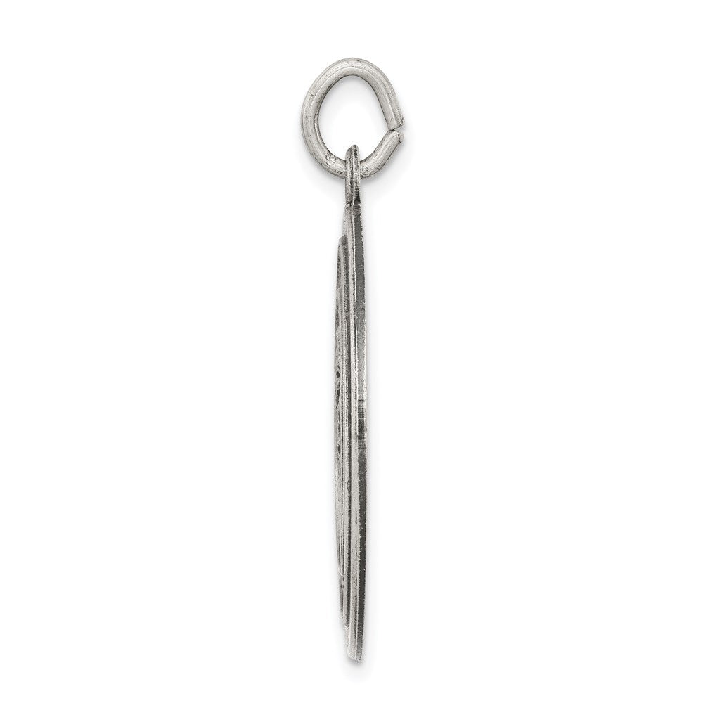 Sterlingsilber Antikisiert St. Christopher Medaille