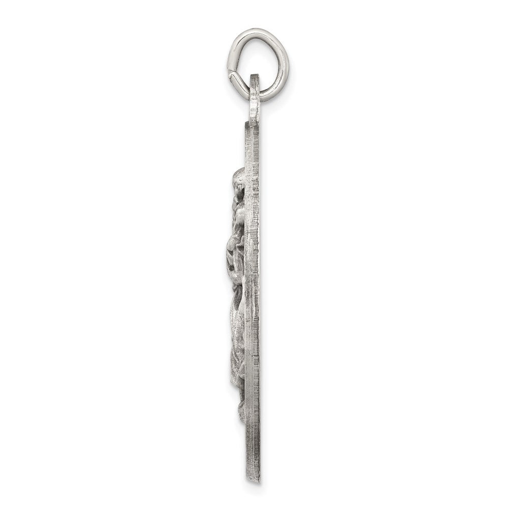 Sterlingsilber Antikisiert St. Christopher Medaille