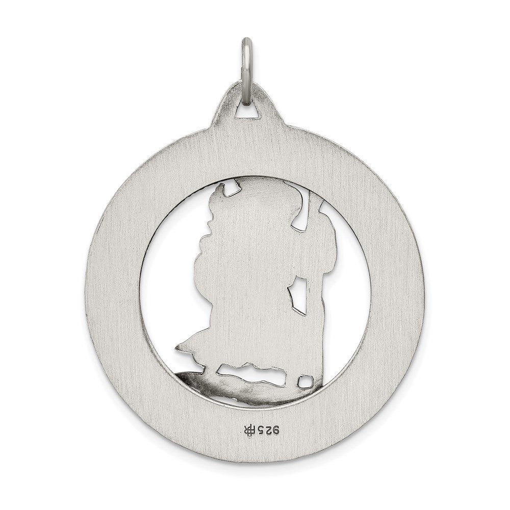 Sterlingsilber Antikisiert St. Christopher Medaille
