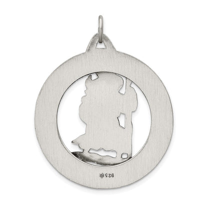 Sterlingsilber Antikisiert St. Christopher Medaille