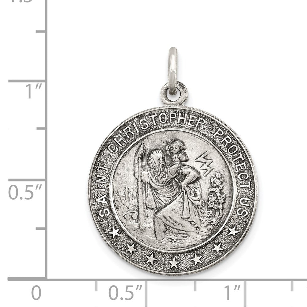 Sterlingsilber Antik St. Christopher Medaille