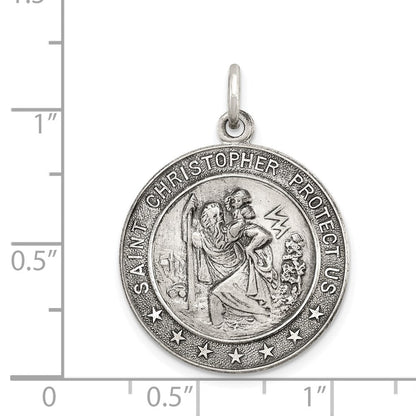 Sterlingsilber Antik St. Christopher Medaille