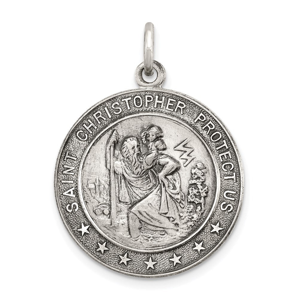 Sterlingsilber Antik St. Christopher Medaille