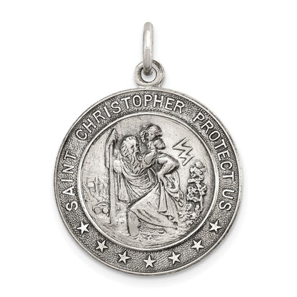 Sterlingsilber Antik St. Christopher Medaille