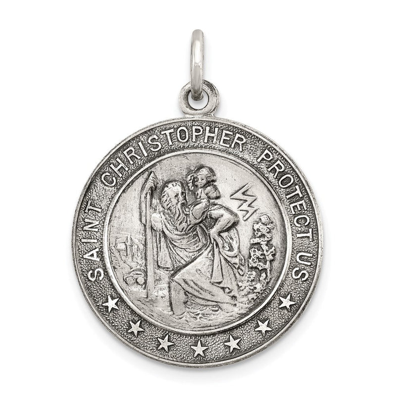 Sterlingsilber Antik St. Christopher Medaille