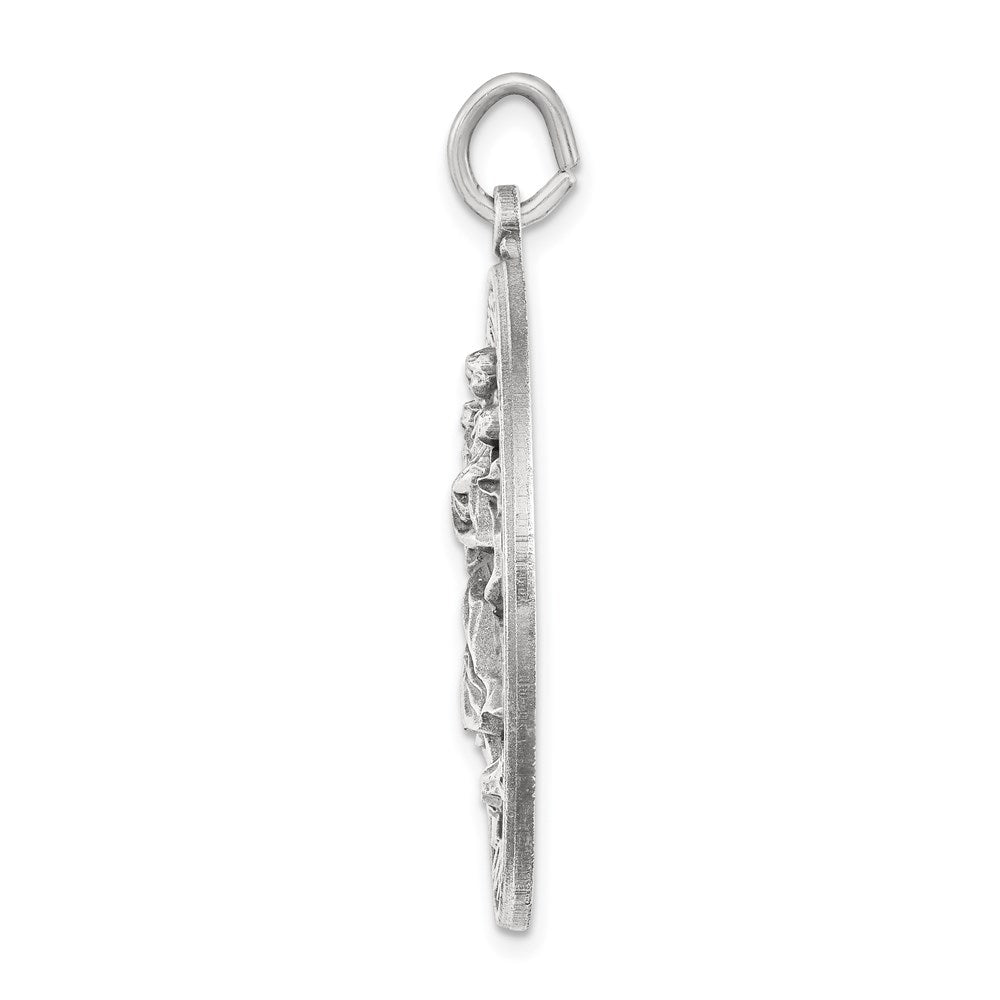 Sterlingsilber Antikisiert St. Christopher Medaille