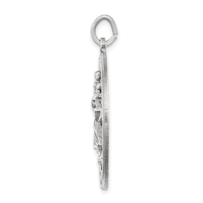 Sterlingsilber Antikisiert St. Christopher Medaille