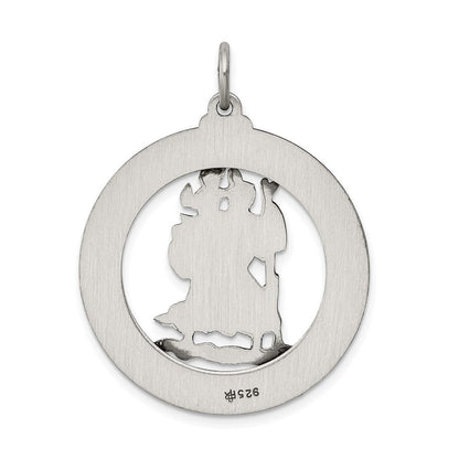 Sterlingsilber Antikisiert St. Christopher Medaille