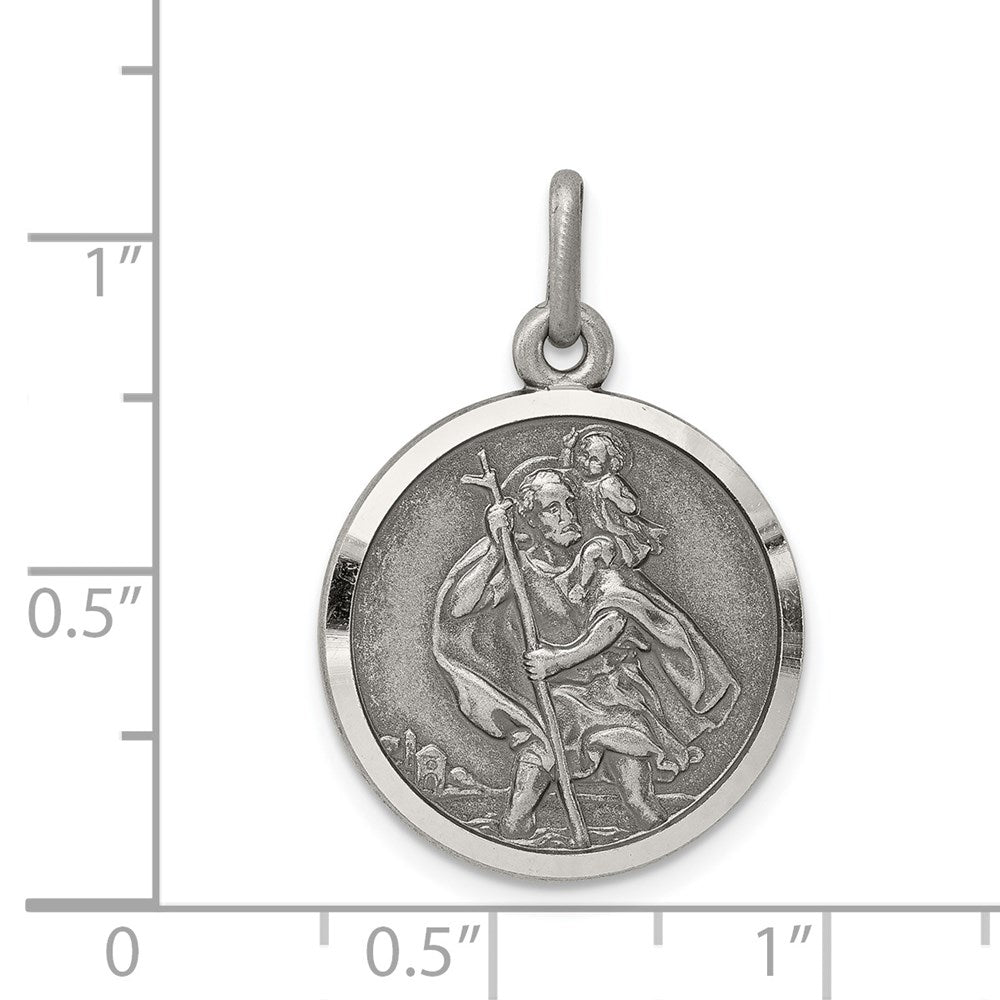 Sterlingsilber St. Christopher Medaille