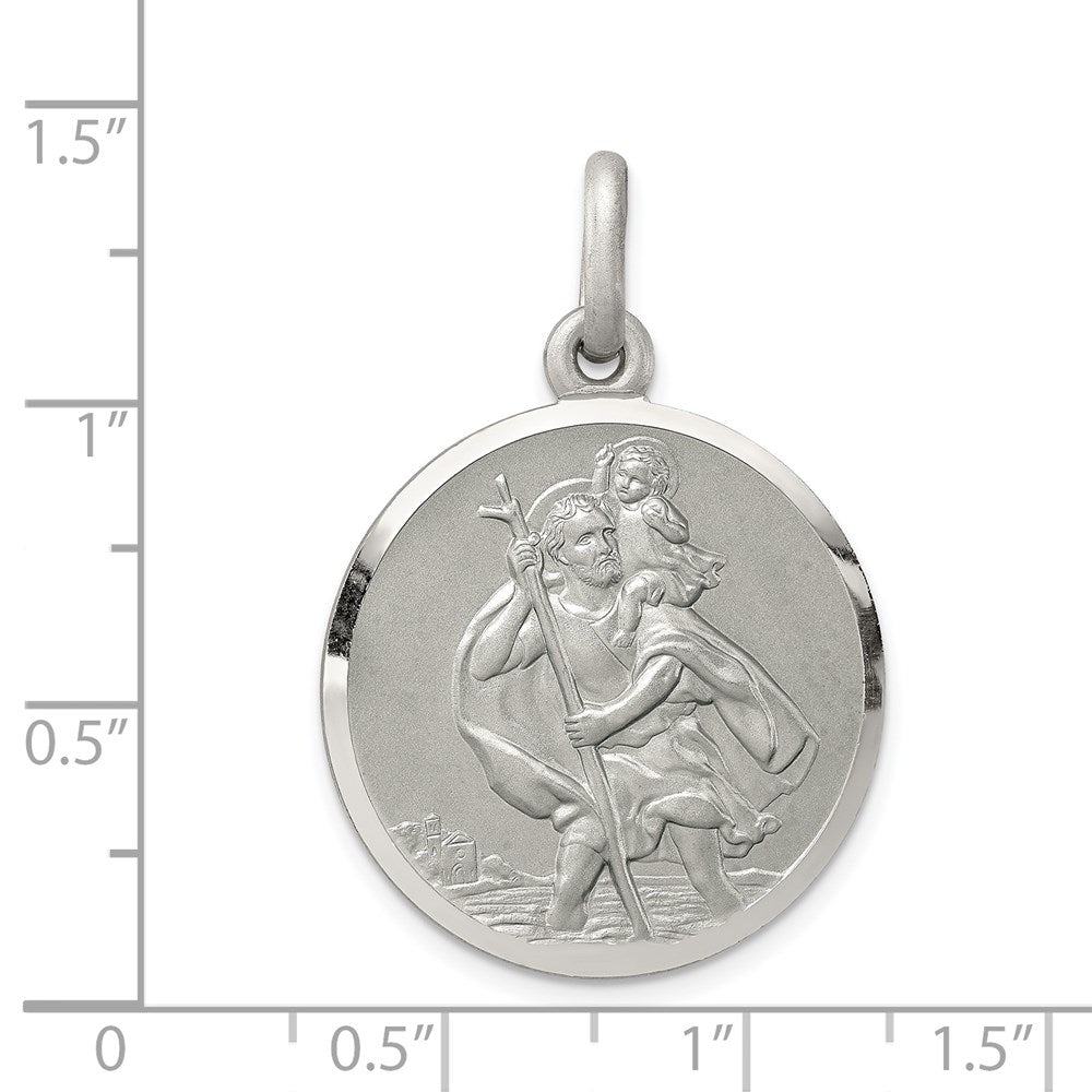 Sterlingsilber Antikisiert St. Christopher Medaille