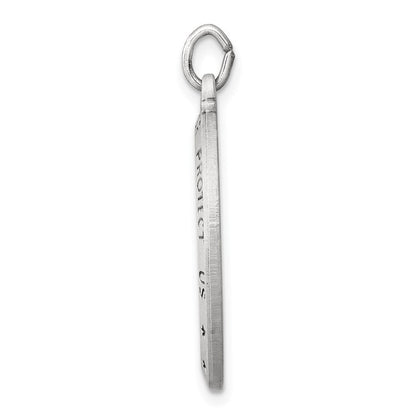 Sterlingsilber Antikisiert St. Christopher Medaille