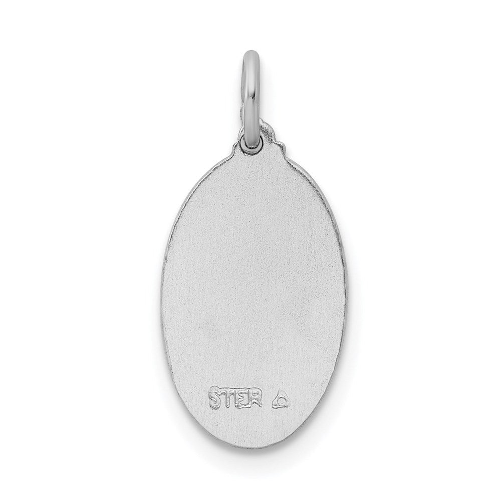 Sterlingsilber Rhodiniert St. Christopher Medaille