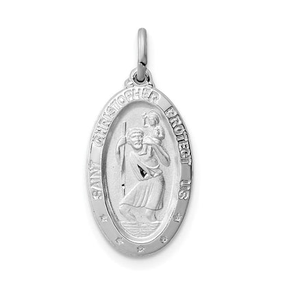 Sterlingsilber Rhodiniert St. Christopher Medaille