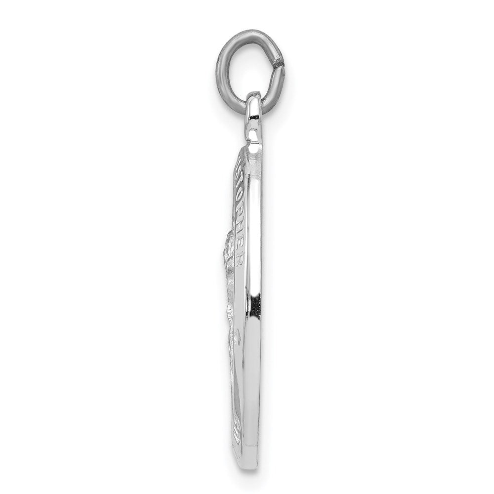 Sterlingsilber Rhodiniert St. Christopher Medaille