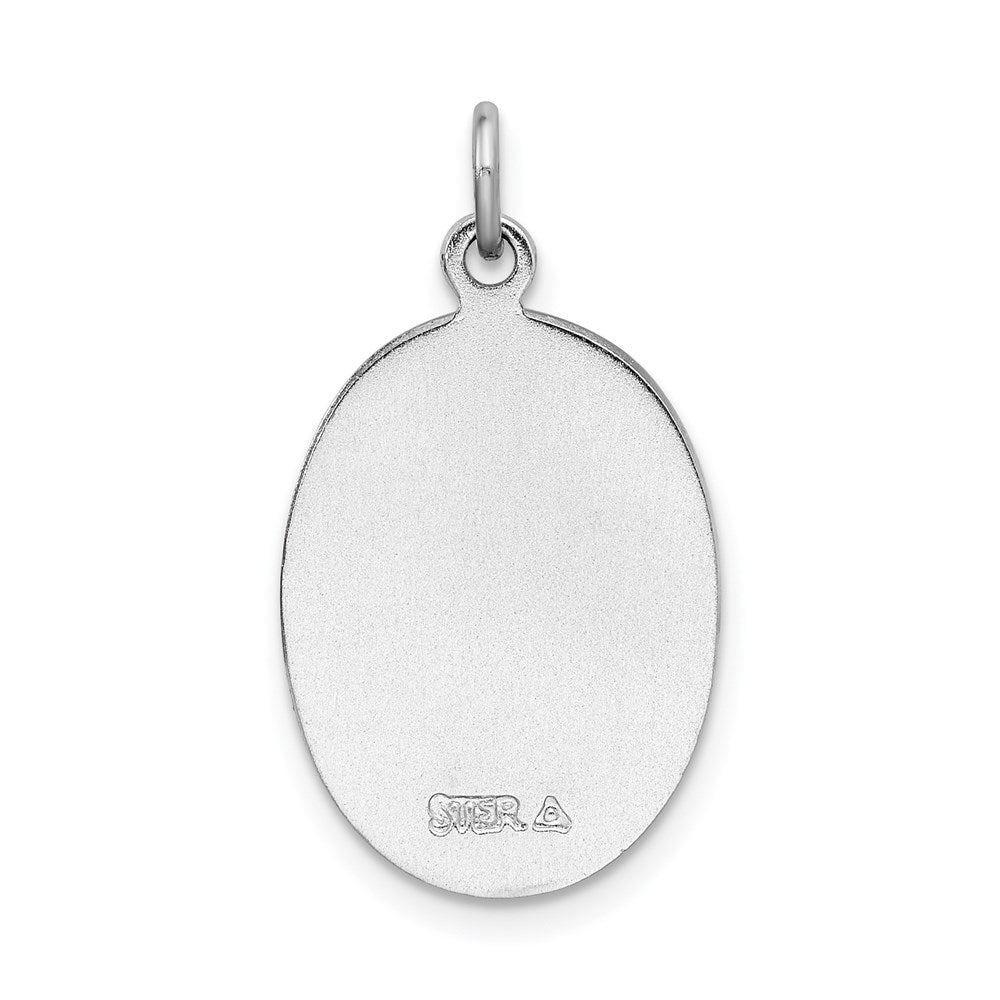 Sterlingsilber Rhodiniert St. Christopher Medaille