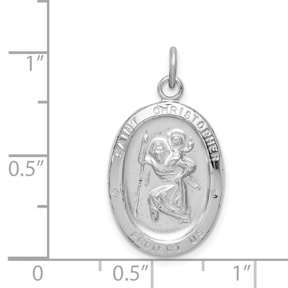 Sterlingsilber Rhodiniert St. Christopher Medaille