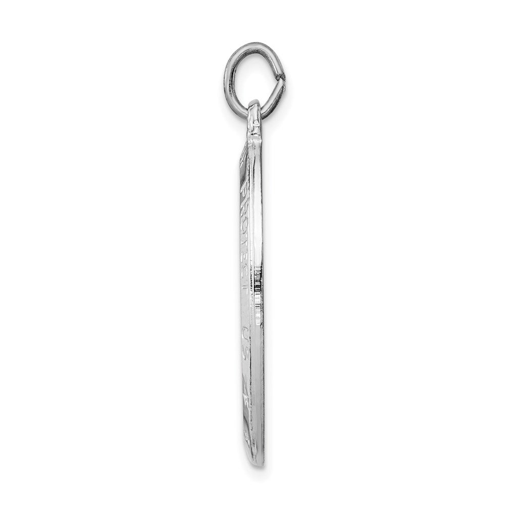 Sterlingsilber Rhodiniert St. Christopher Medaille