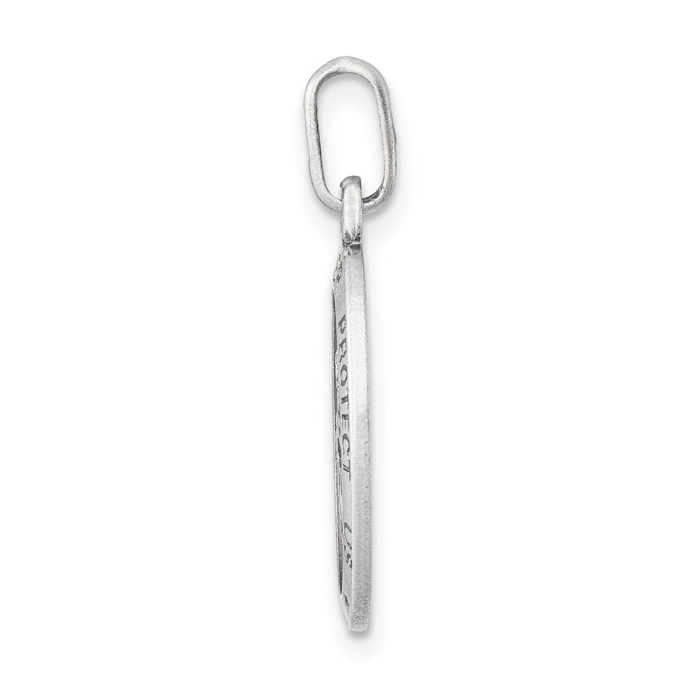 Sterlingsilber Antikisiert St. Christopher Medaille
