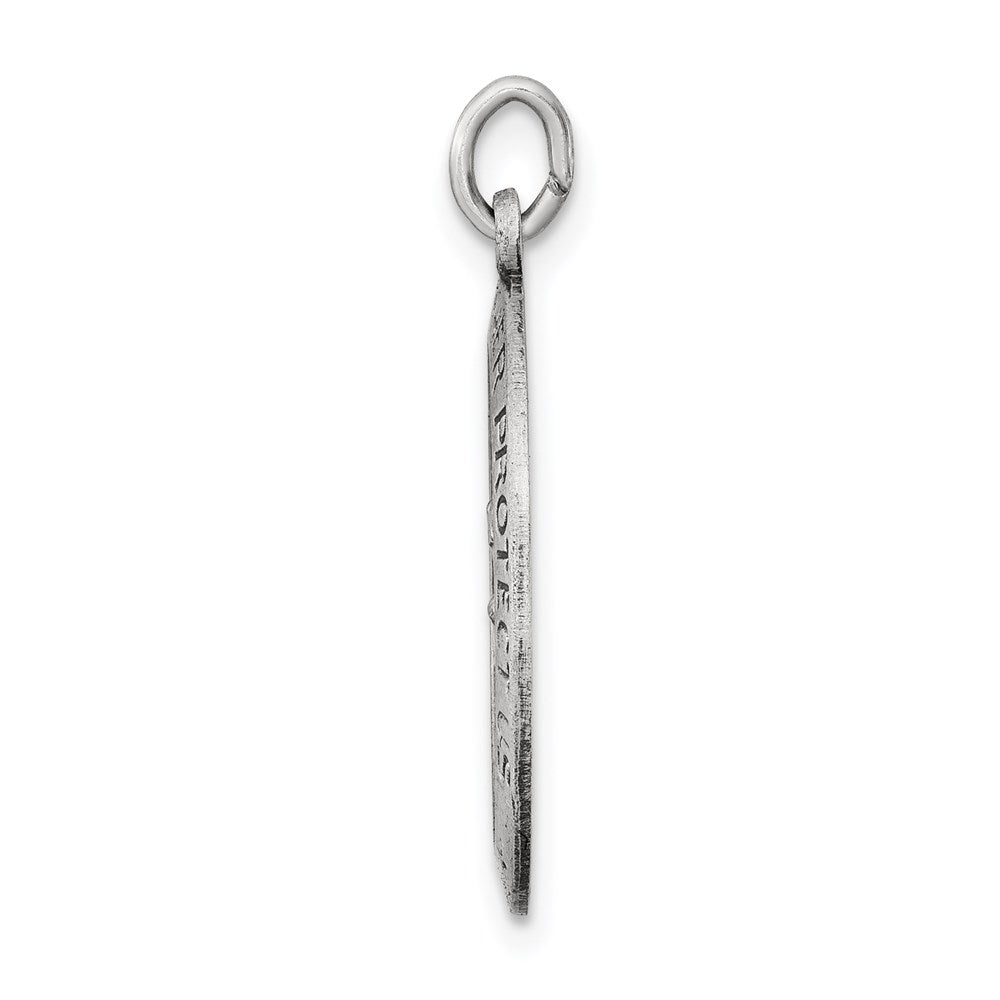 Sterlingsilber Antikisiert St. Christopher Medaille