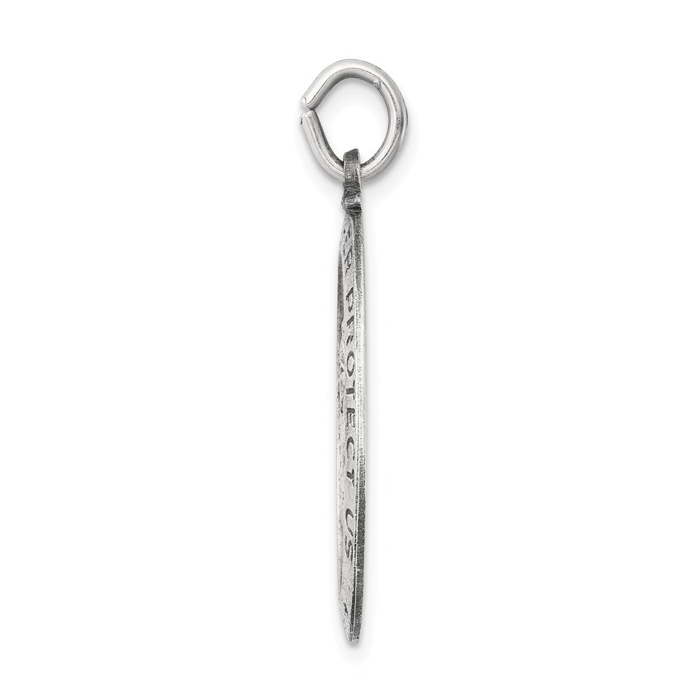 Sterlingsilber Antikisiert St. Christopher Medaille