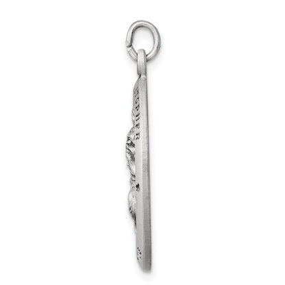 Sterlingsilber Antikisiert St. Christopher Medaille