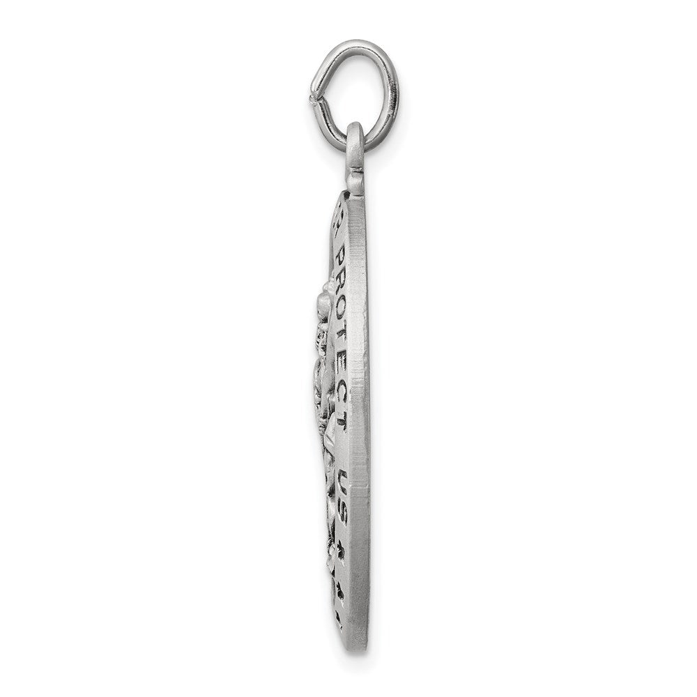 Sterlingsilber Antikisiert St. Christopher Medaille